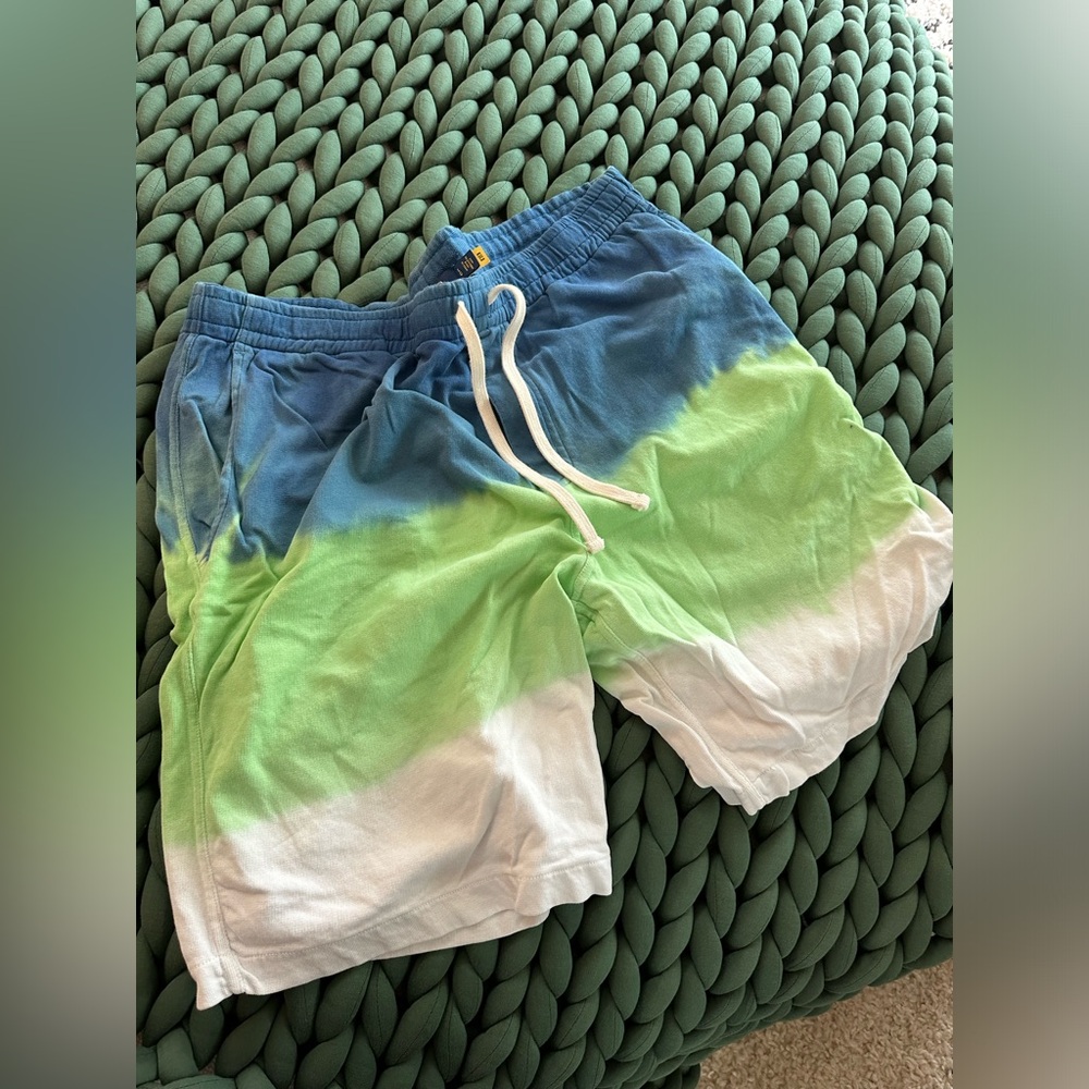 Polo sweat shorts green/white/blue L